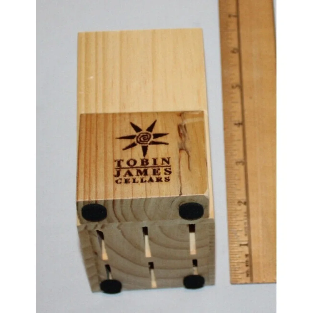 Tobin James Cellars Winery steak knife set (6) w/ knife block NIB Paso Robles CA